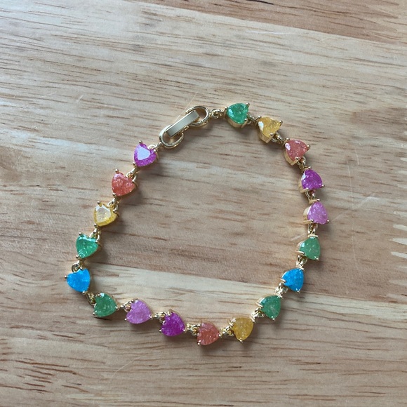 Pretty Bird Multicolor Heart Gem Bracelet - Picture 9 of 11